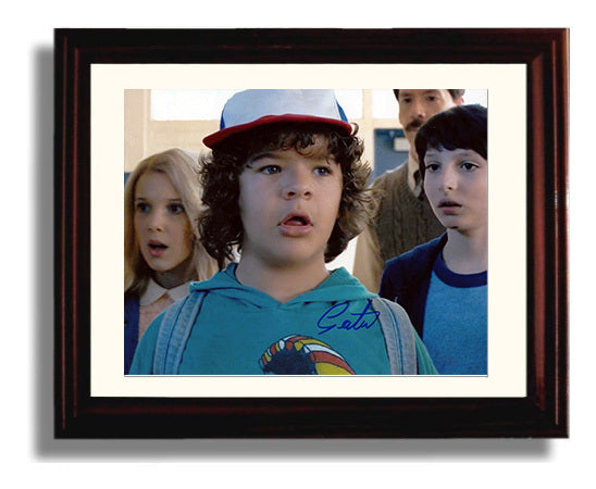 Stranger Things - Gaten Matarazzo (Dustin Henderson) School Hallway Reaction Scene - Vintage Television Wall Art - 8x10 Beveled Frame wall art print - television decor