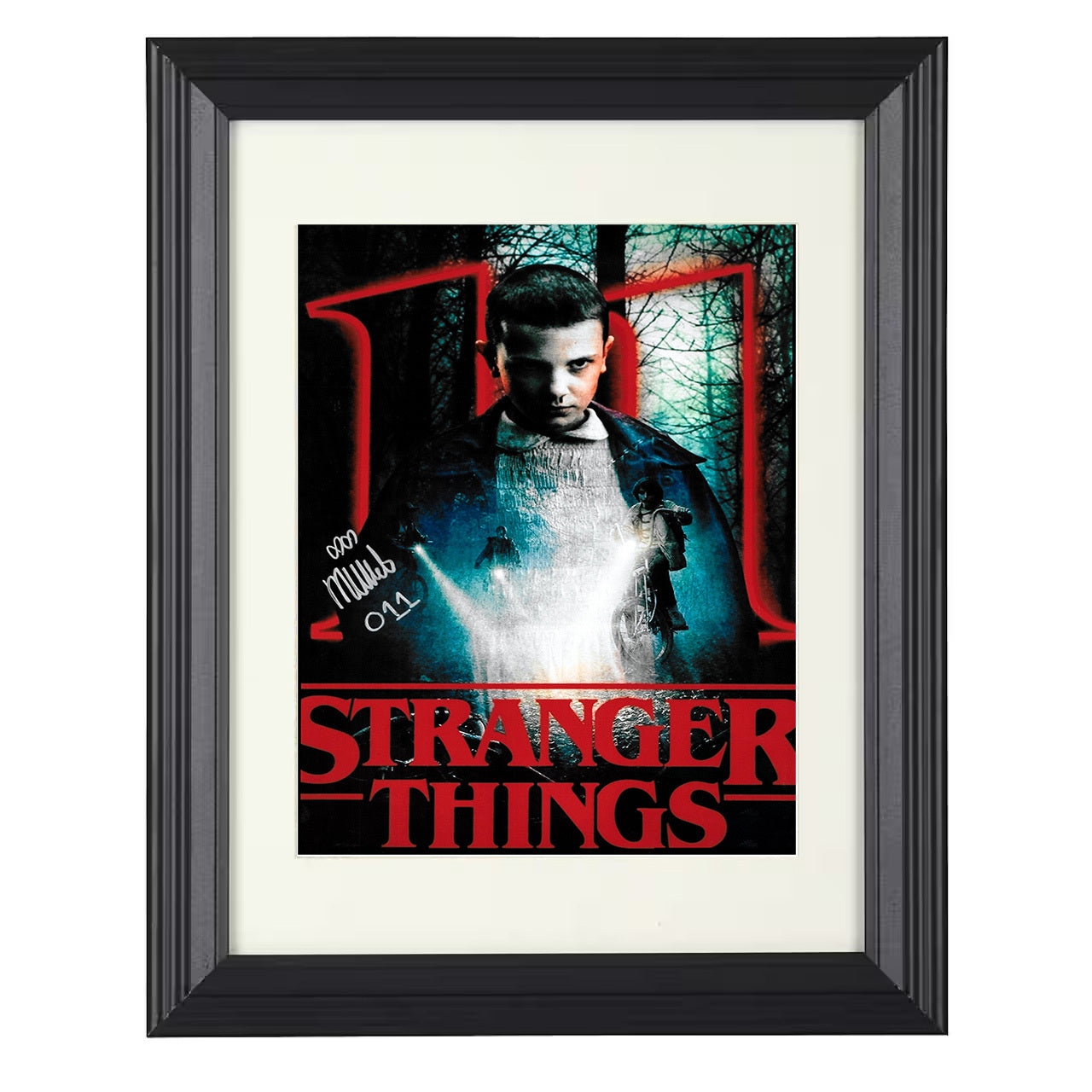 Stranger Things – Millie Bobby Brown Eleven Season One – 8x10 black beveled framed television wall art