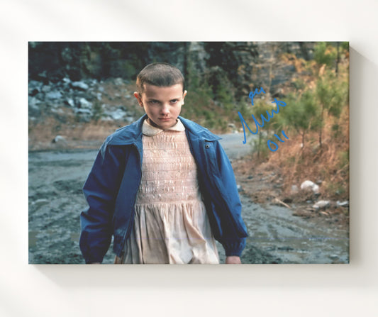 Stranger Things - Millie Bobby Brown (Eleven) Forest Path Confrontation Walk - Canvas television wall art