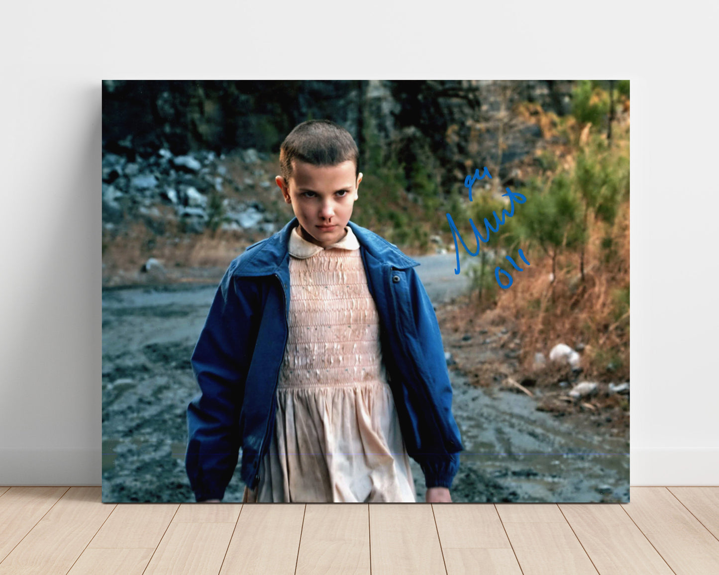 Stranger Things - Millie Bobby Brown (Eleven) Forest Path Confrontation Walk - Vintage Television Wall Art - 16x20 Unframed Print wall art print - television decor