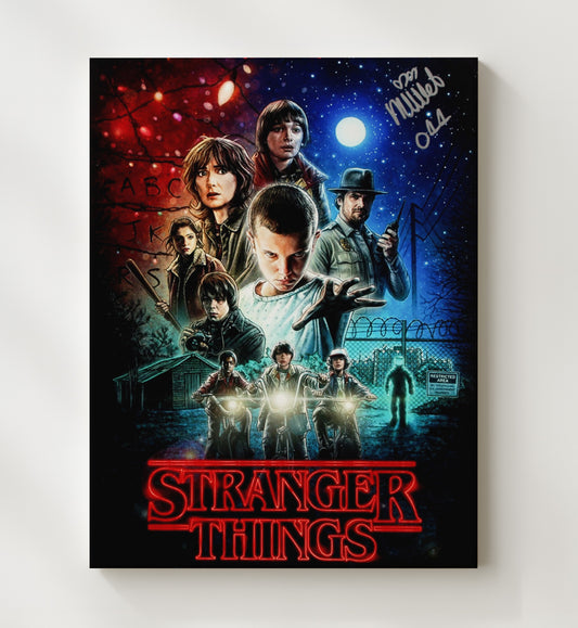 Stranger Things - Millie Bobby Brown (Eleven) Season One Character Poster - Canvas television wall art