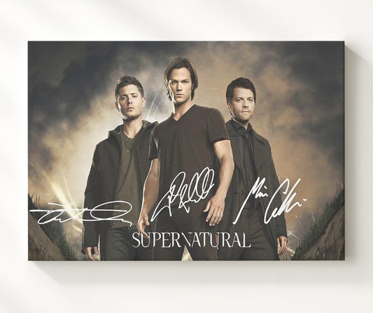 Supernatural - Jared Padalecki (Sam Winchester) and Jensen Ackles (Dean Winchester) Brothers Hero - Canvas television wall art