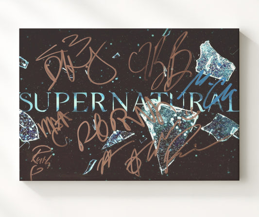 Supernatural - Jared Padalecki (Sam Winchester) and Jensen Ackles (Dean Winchester) Brothers Standing - Canvas television wall art