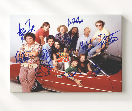 That '70s Show - Ashton Kutcher (Kelso) Ensemble Cast Convertible Promo - Canvas television wall art