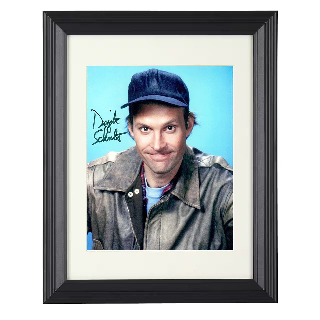 The A-Team – Dwight Schultz Howling Mad Murdock Action Scene – 8x10 black beveled framed television wall art