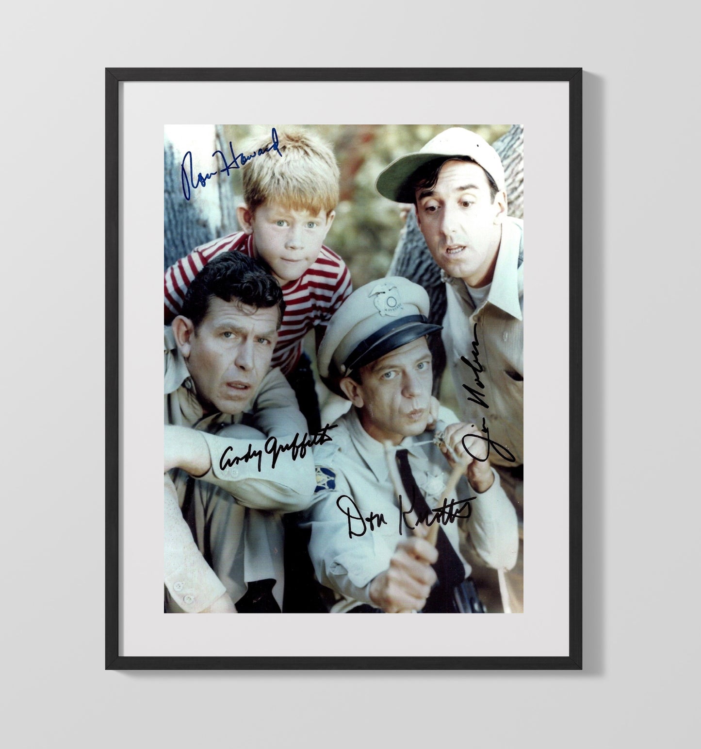 The Andy Griffith Show - Andy Griffith Don Knotts Mayberry Legends - Vintage Television Wall Art - 16x20 Gallery Frame wall art print - television decor