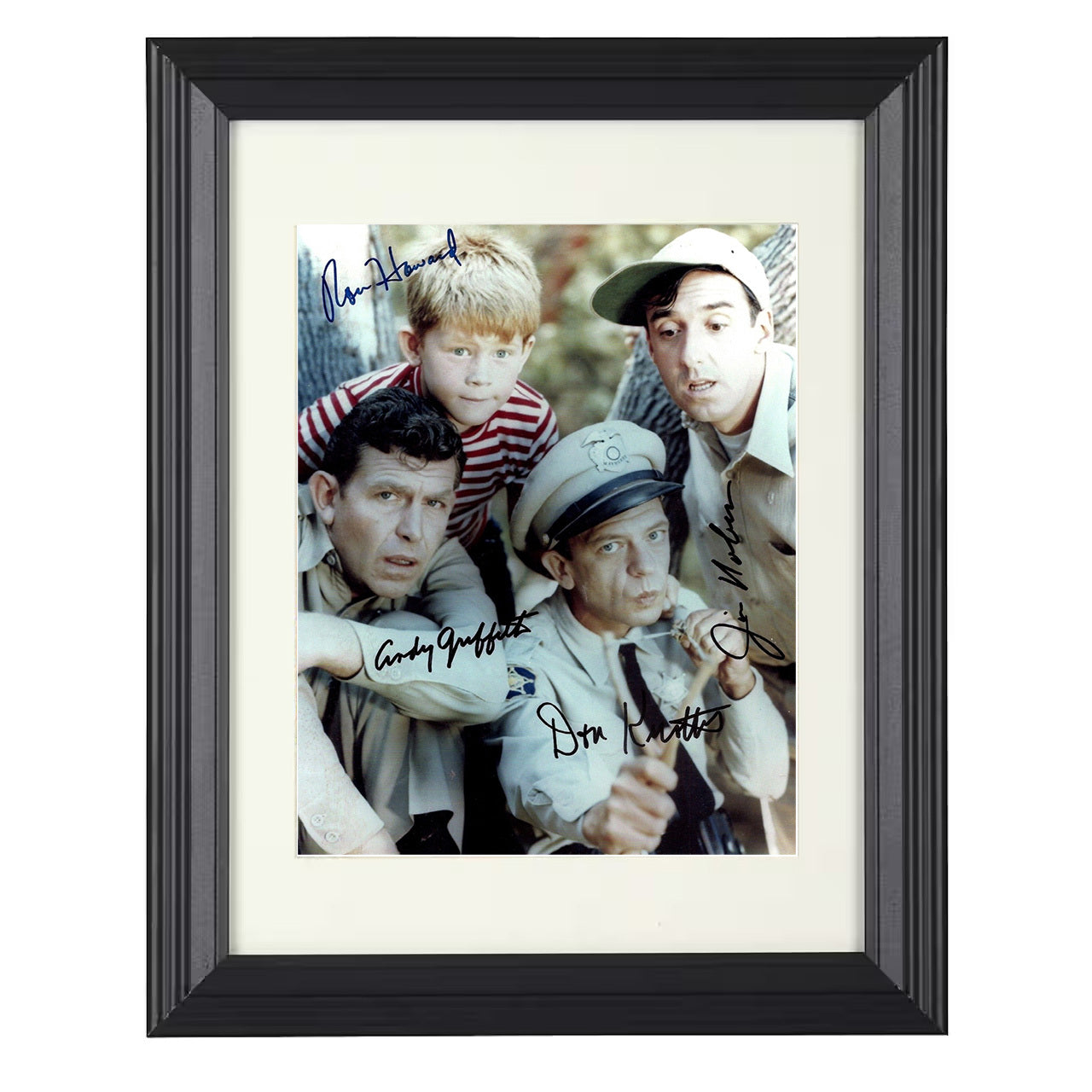The Andy Griffith Show – Andy Griffith Don Knotts Mayberry – 8x10 black beveled framed television wall art