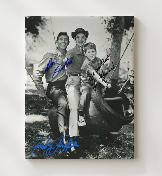 The Andy Griffith Show - Andy Griffith Ron Howard Don Knotts Mayberry Trio - Canvas television wall art