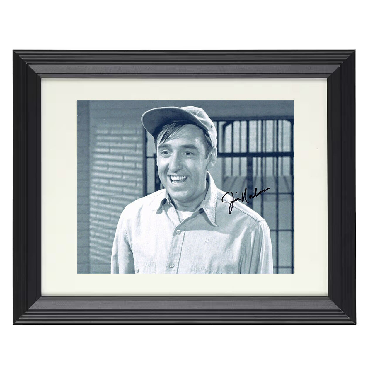 The Andy Griffith Show – Gomer Pyle Smiling Close-Up – 8x10 black beveled framed television wall art