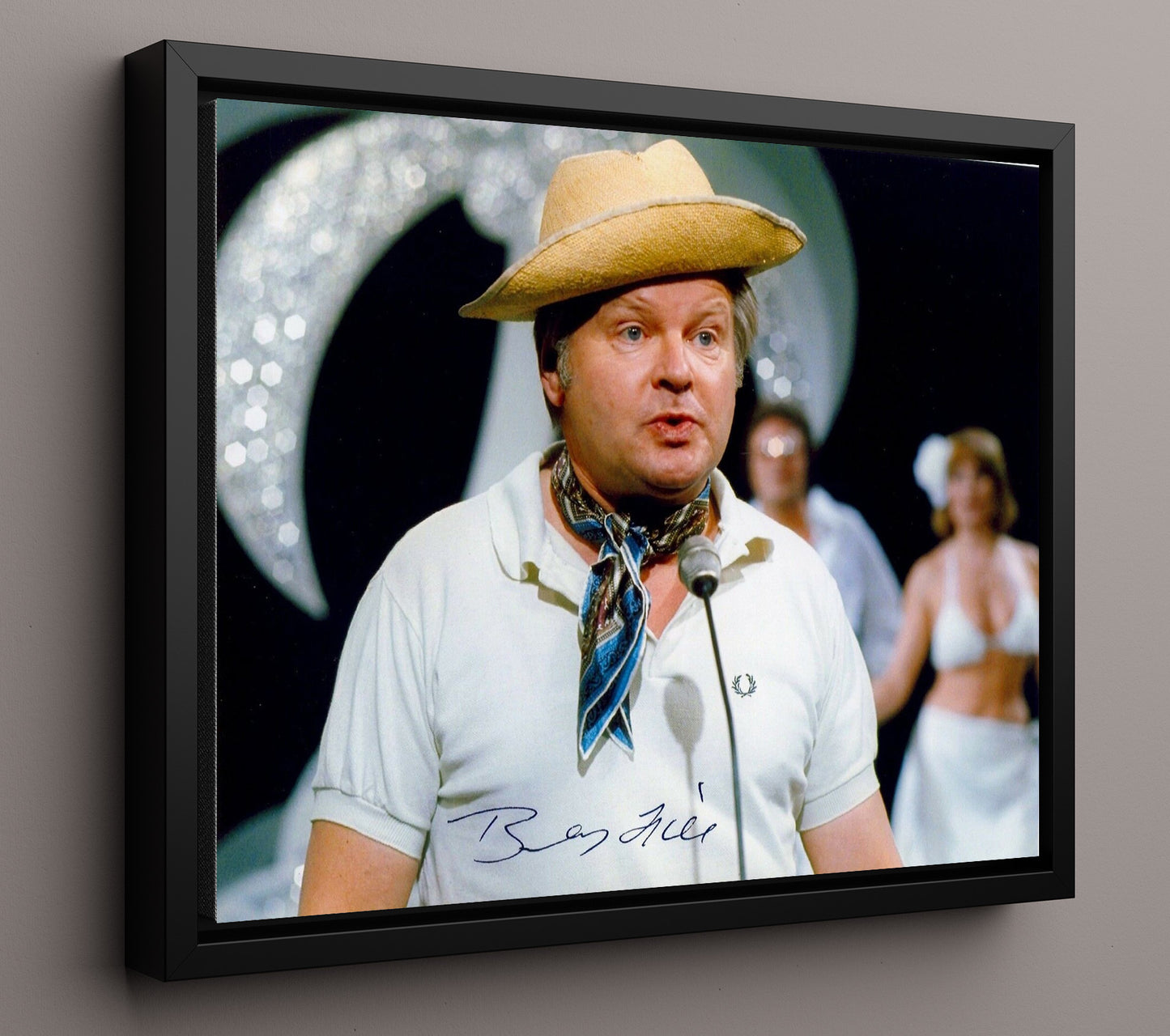 The Benny Hill Show - Benny Hill (Host) Variety Show Performance - Vintage Television Wall Art - 16x20 Framed Canvas wall art print - television decor