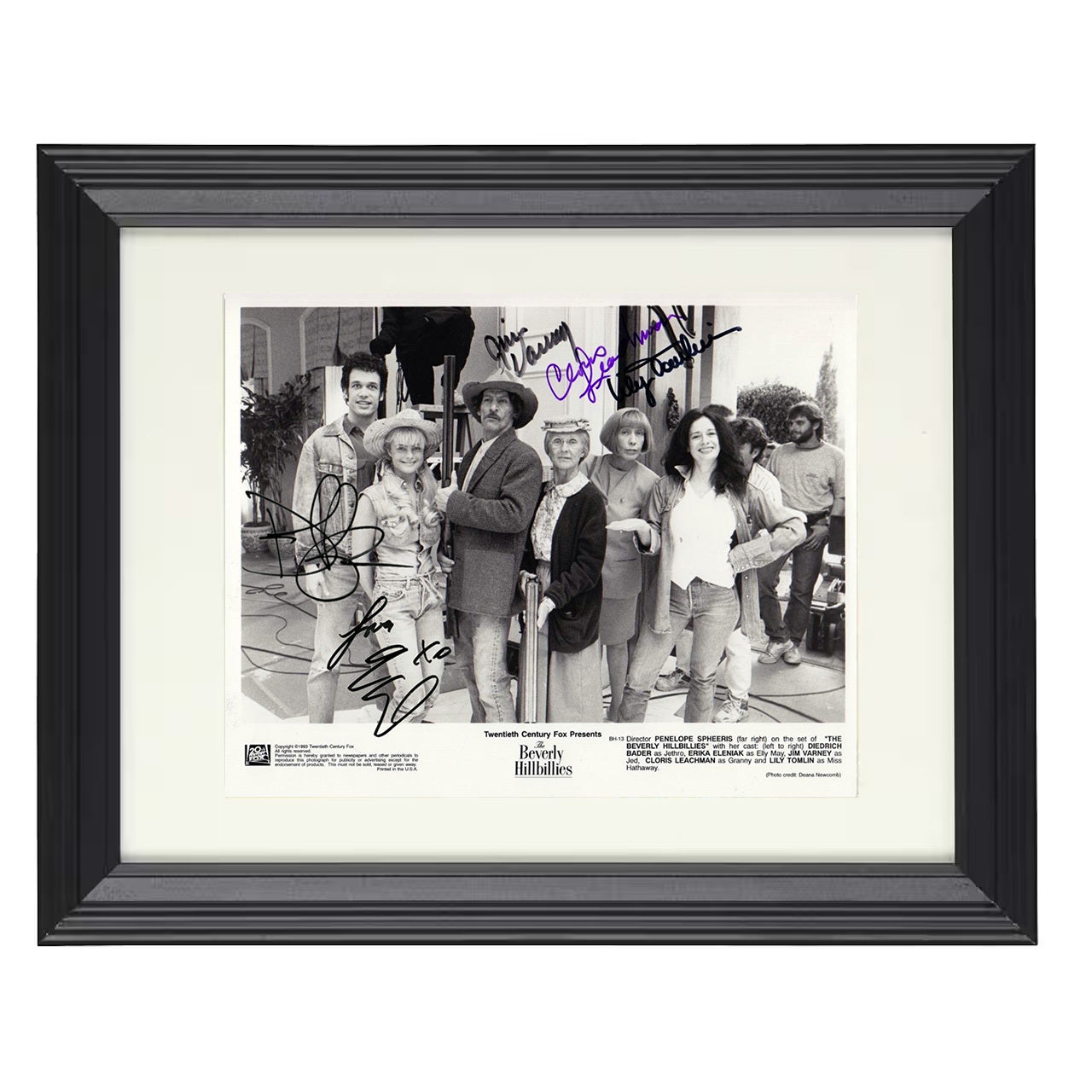 The Beverly Hillbillies – Jed Clampett Cast On Set Image – 8x10 black beveled framed television wall art