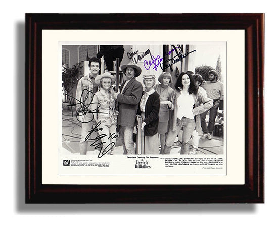 The Beverly Hillbillies - Jim Varney (Jed Clampett) Ensemble Cast On Set - Vintage Television Wall Art - 8x10 Beveled Frame wall art print - television decor