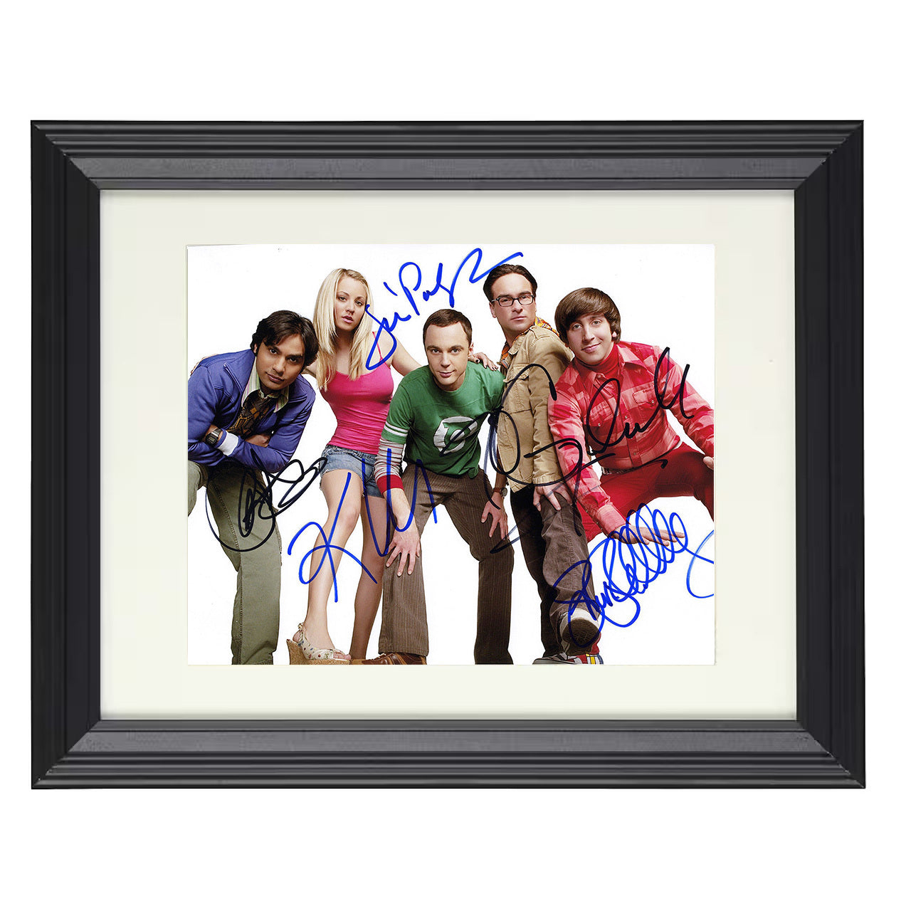 The Big Bang Theory – Sheldon Cooper Cast Promo Image – 8x10 black beveled framed television wall art