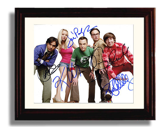 The Big Bang Theory - Jim Parsons (Sheldon Cooper) Ensemble Cast Studio - Vintage Television Wall Art - 8x10 Beveled Frame wall art print - television decor