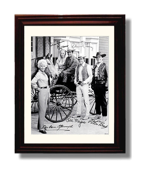 The Big Valley - Barbara Stanwyck Frontier Ranch Family Ensemble - Vintage Television Wall Art - 8x10 Beveled Frame wall art print - television decor