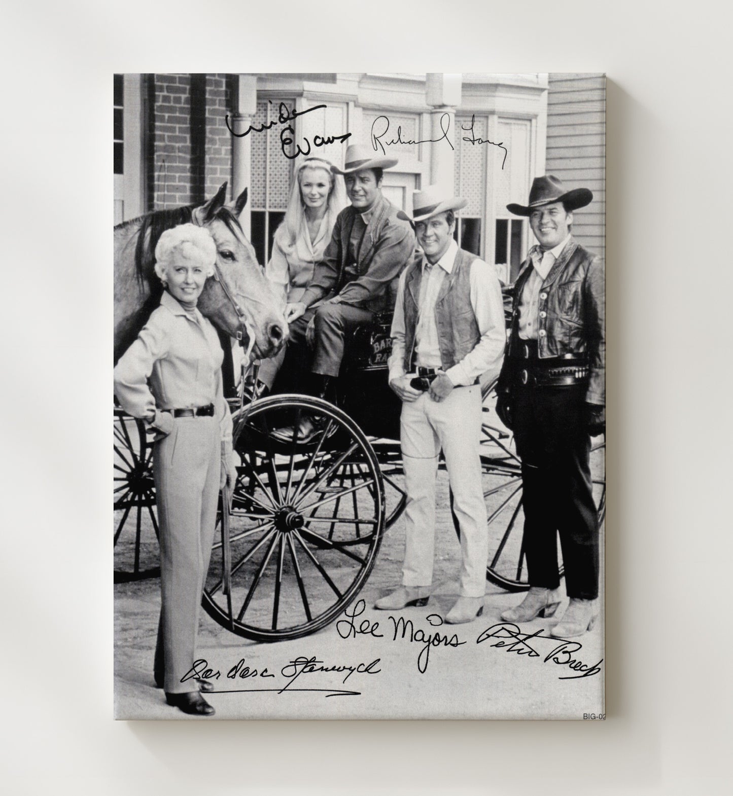 The Big Valley - Barbara Stanwyck Frontier Ranch Family Ensemble - Vintage Television Wall Art - 20x24 Canvas wall art print - television decor