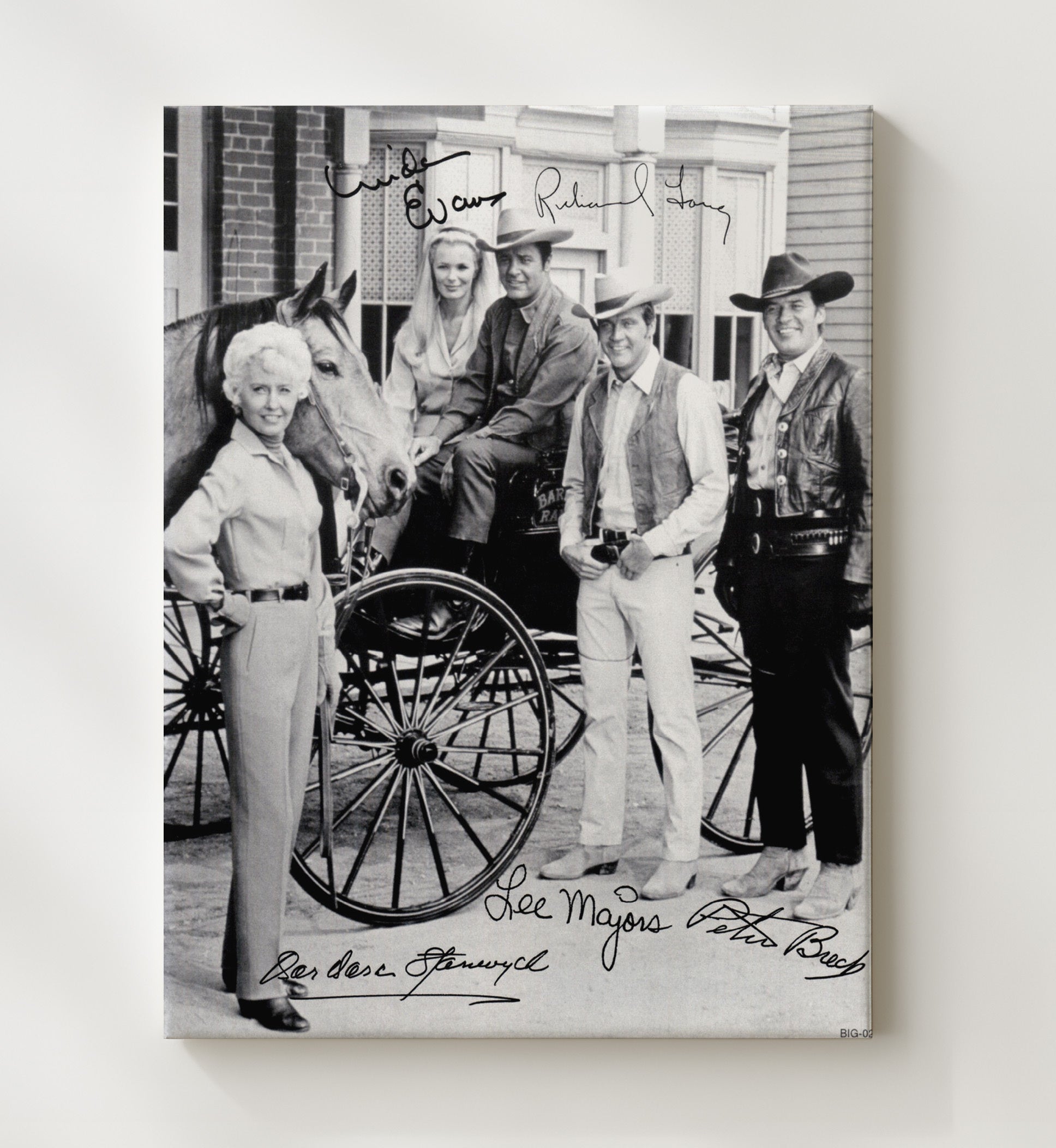The Big Valley - Barbara Stanwyck Frontier Ranch Family Ensemble - Vintage Television Wall Art - 20x24 Canvas wall art print - television decor