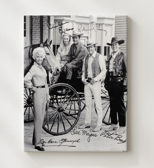 The Big Valley - Barbara Stanwyck Frontier Ranch Family Ensemble - Canvas television wall art