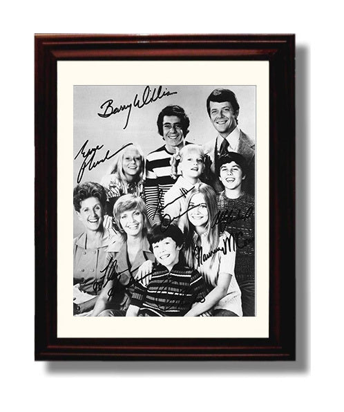 The Brady Bunch - Barry Williams Brady Family TV Classic Ensemble - Vintage Television Wall Art - 8x10 Beveled Frame wall art print - television decor