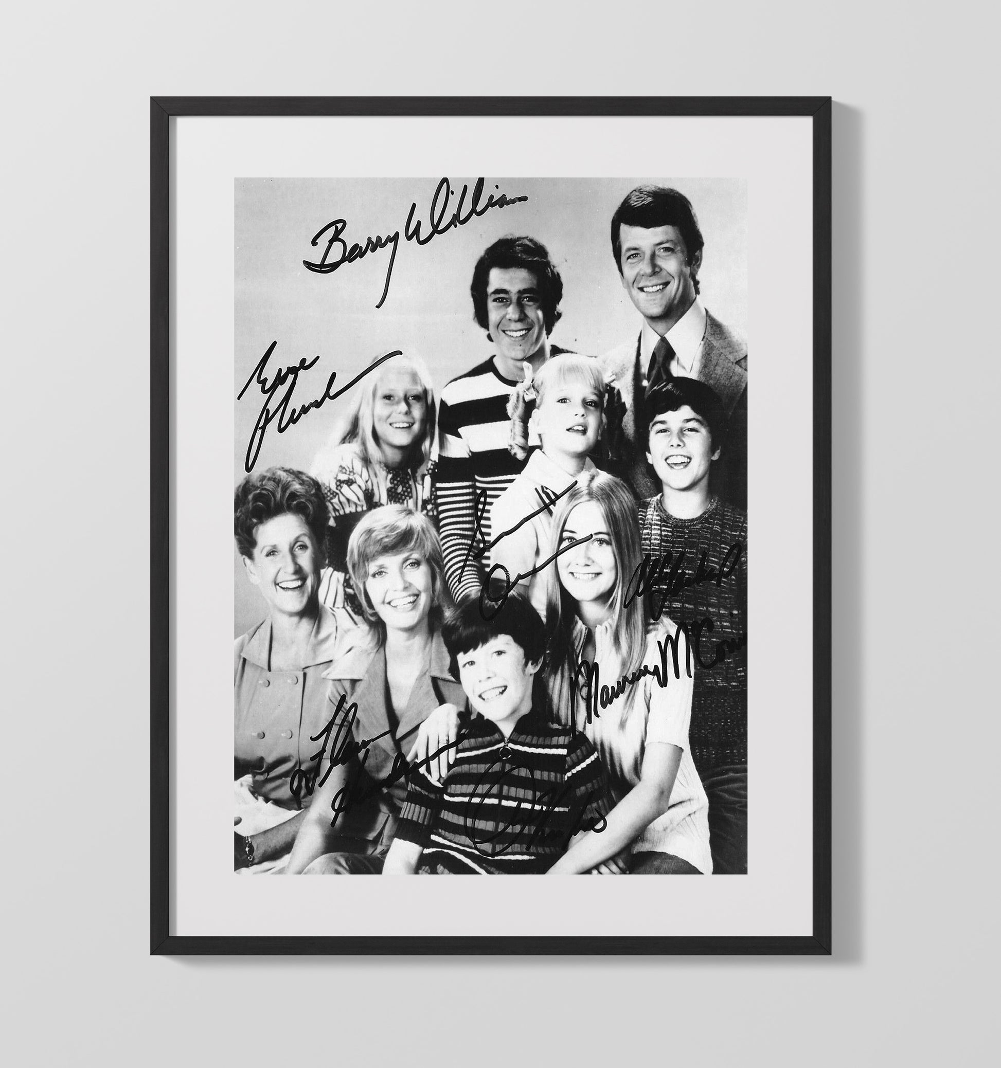 The Brady Bunch - Barry Williams Brady Family TV Classic Ensemble - Vintage Television Wall Art - 16x20 Gallery Frame wall art print - television decor