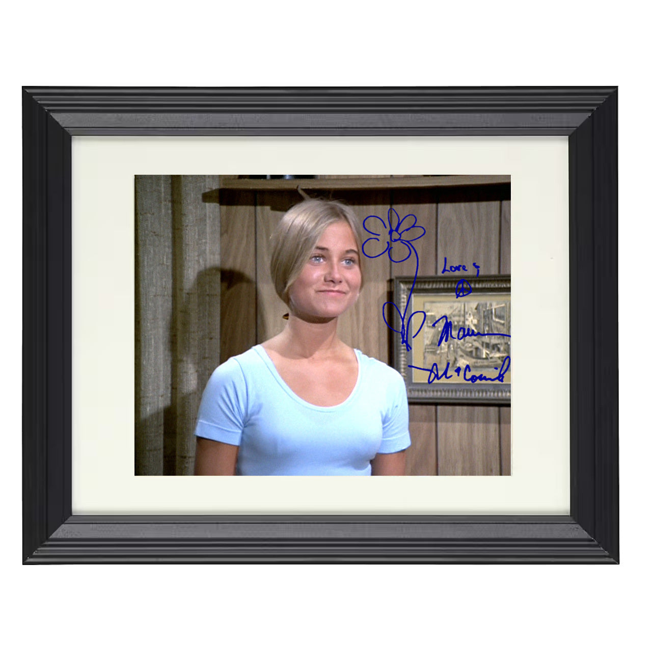 The Brady Bunch – Marcia Brady Bedroom Scene Image – 8x10 black beveled framed television wall art