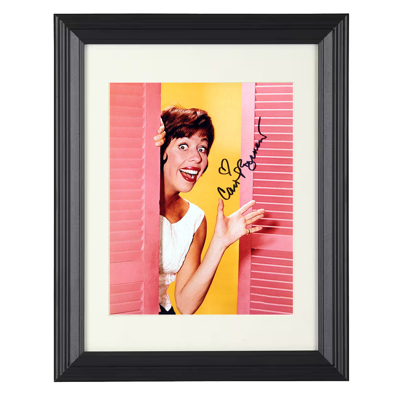The Carol Burnett Show – Carol Burnett Playful Comedy Legend – 8x10 black beveled framed television wall art