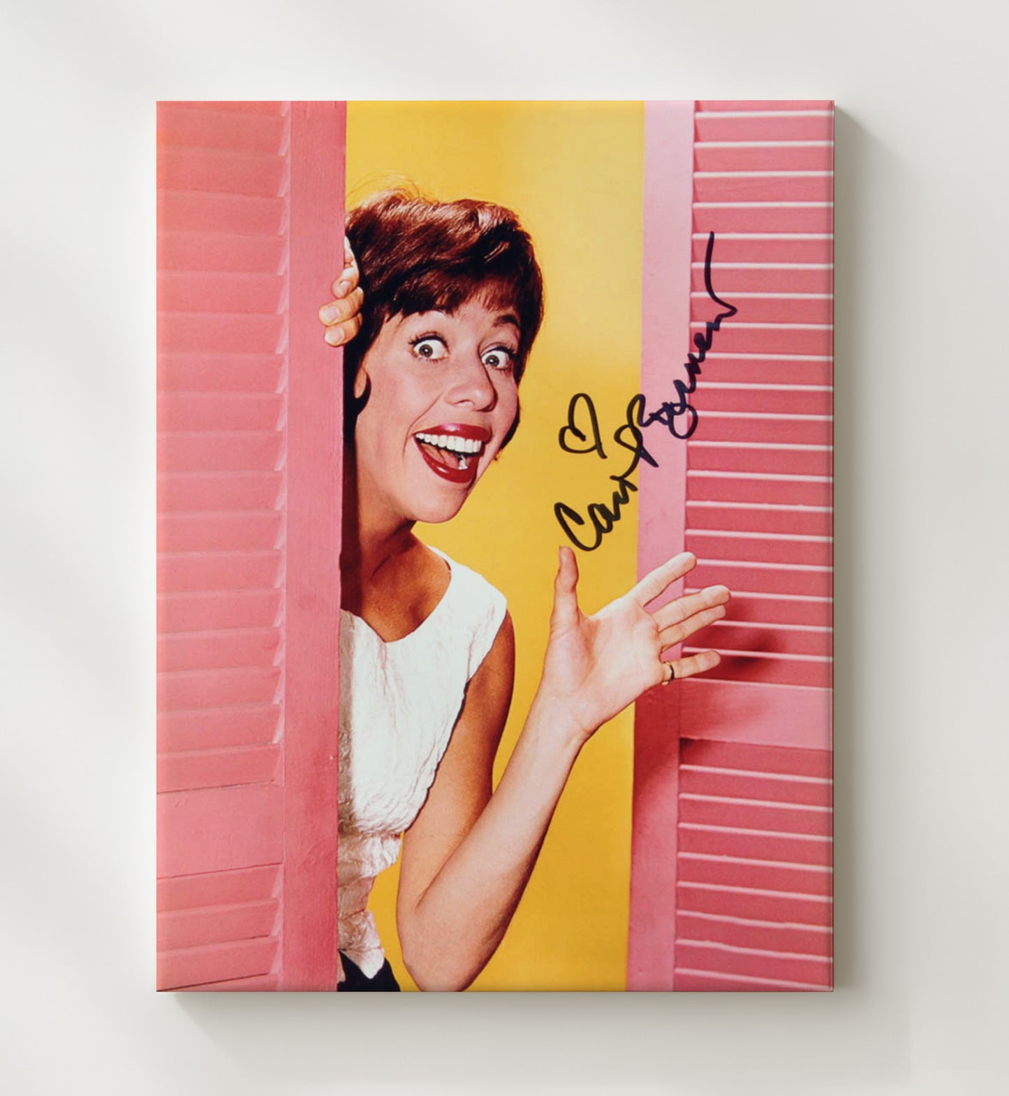 The Carol Burnett Show - Carol Burnett Playful Comedy Legend Window Peek - Vintage Television Wall Art - 20x24 Canvas wall art print - television decor