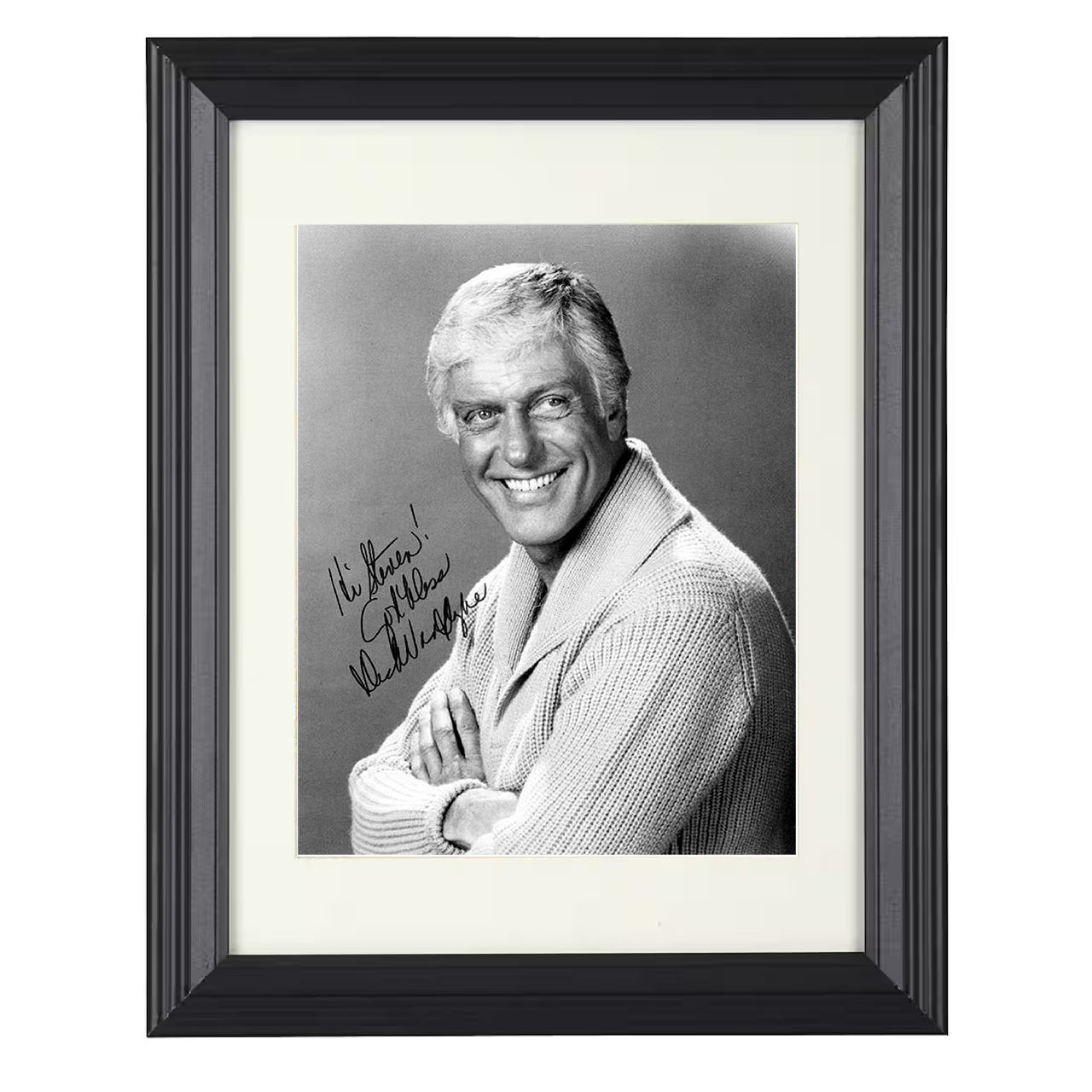 The Dick Van Dyke Show – Dick Van Dyke Classic Headshot – 8x10 black beveled framed television wall art