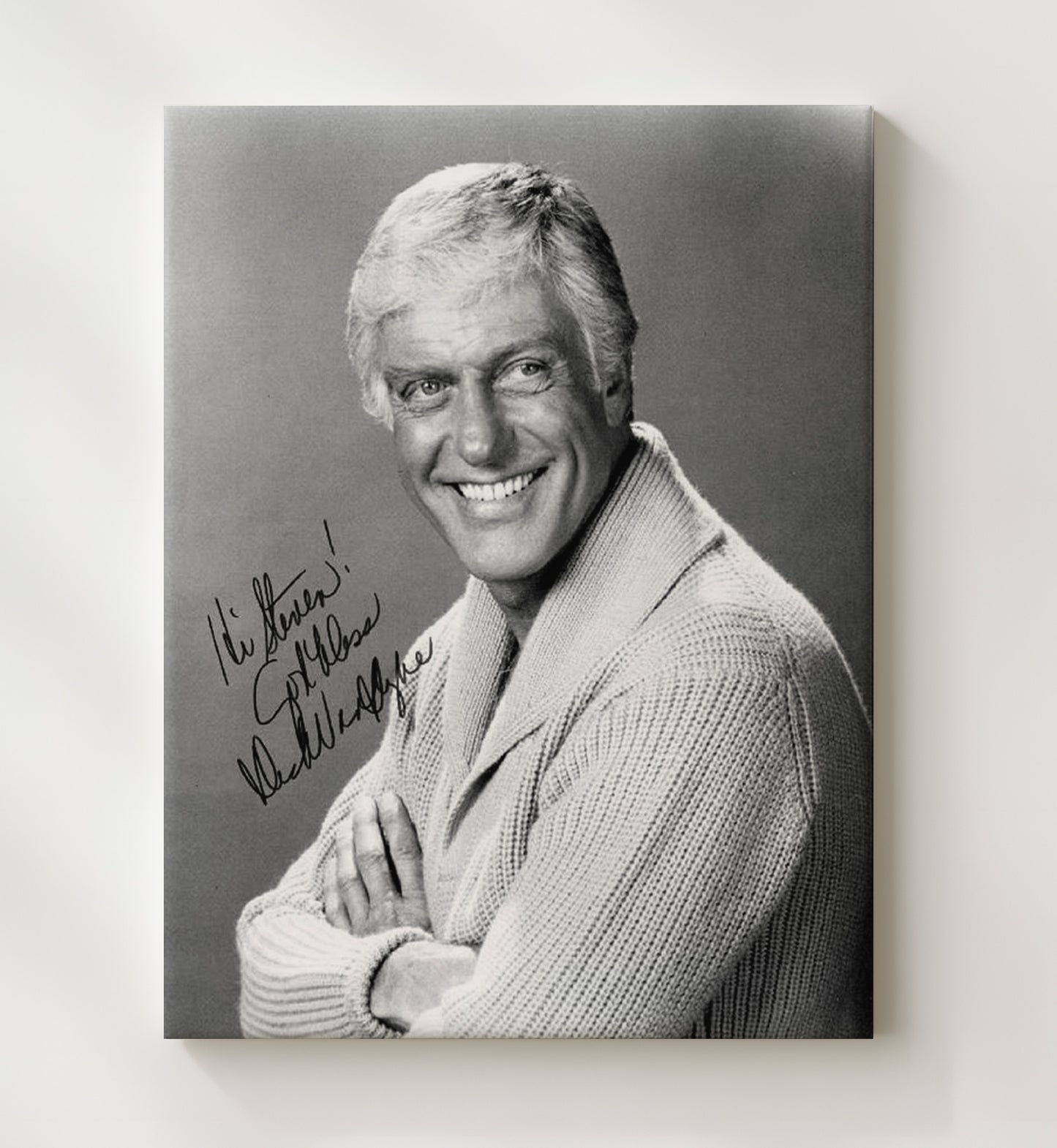 The Dick Van Dyke Show - Dick Van Dyke Classic Headshot - Vintage Television Wall Art - 20x24 Canvas wall art print - television decor