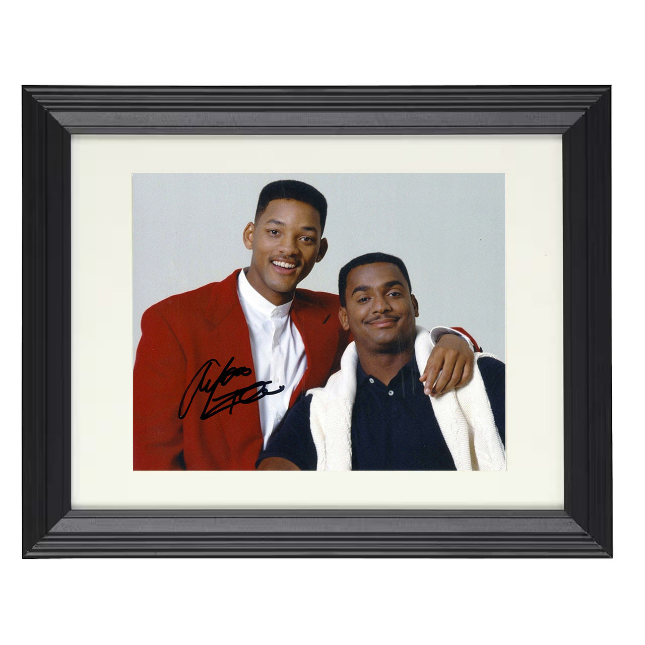 The Fresh Prince of Bel-Air – Will Smith and Alfonso Ribeiro – 8x10 black beveled framed television wall art