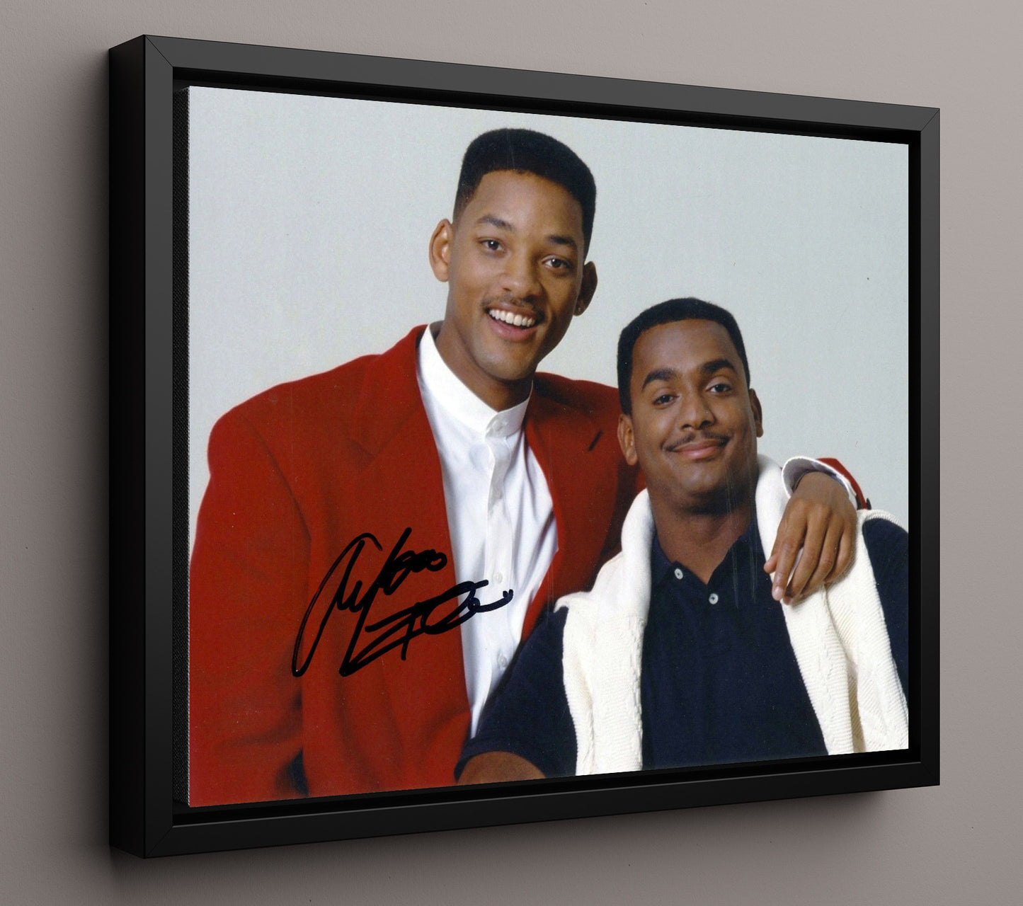 The Fresh Prince of Bel-Air - Will Smith (Will Smith) and Alfonso Ribeiro (Carlton Banks) Studio - Vintage Television Wall Art - 16x20 Framed Canvas wall art print - television decor