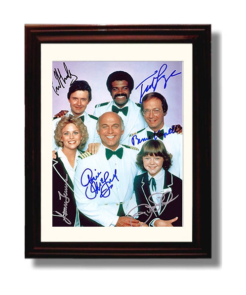 The Love Boat - Cast - Cruise Ship Crew Ensemble - Vintage Television Wall Art - 8x10 Beveled Frame wall art print - television decor