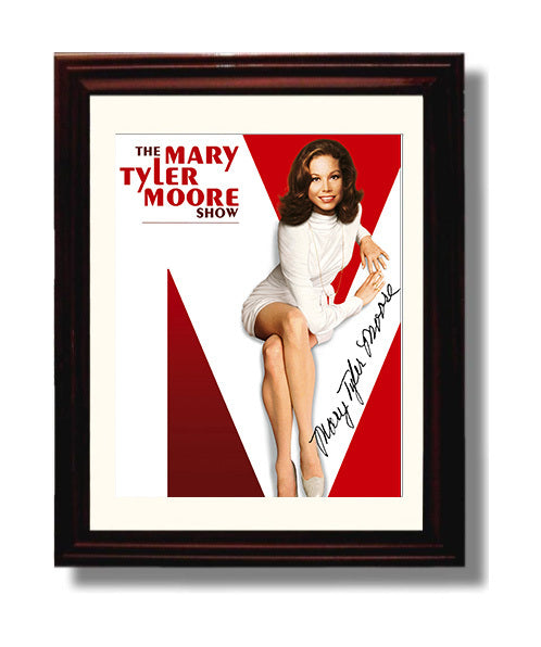 The Mary Tyler Moore Show - Mary Tyler Moore - Iconic Red M Promo Pose - Vintage Television Wall Art - 8x10 Beveled Frame wall art print - television decor