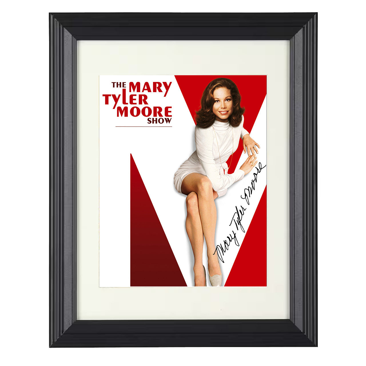 The Mary Tyler Moore Show – Mary Tyler Moore – Red M Promo – 8x10 black beveled framed television wall art