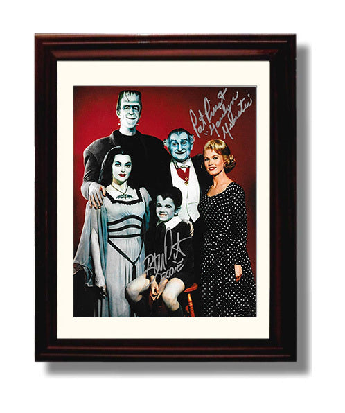 The Munsters - Cast - Family Ensemble - Vintage Television Wall Art - 8x10 Beveled Frame wall art print - television decor