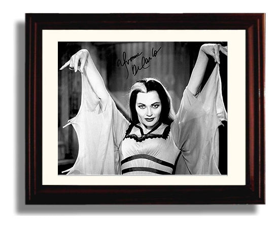 The Munsters - Yvonne De Carlo (Lily Munster) Gothic Glamour - Vintage Television Wall Art - 8x10 Beveled Frame wall art print - television decor