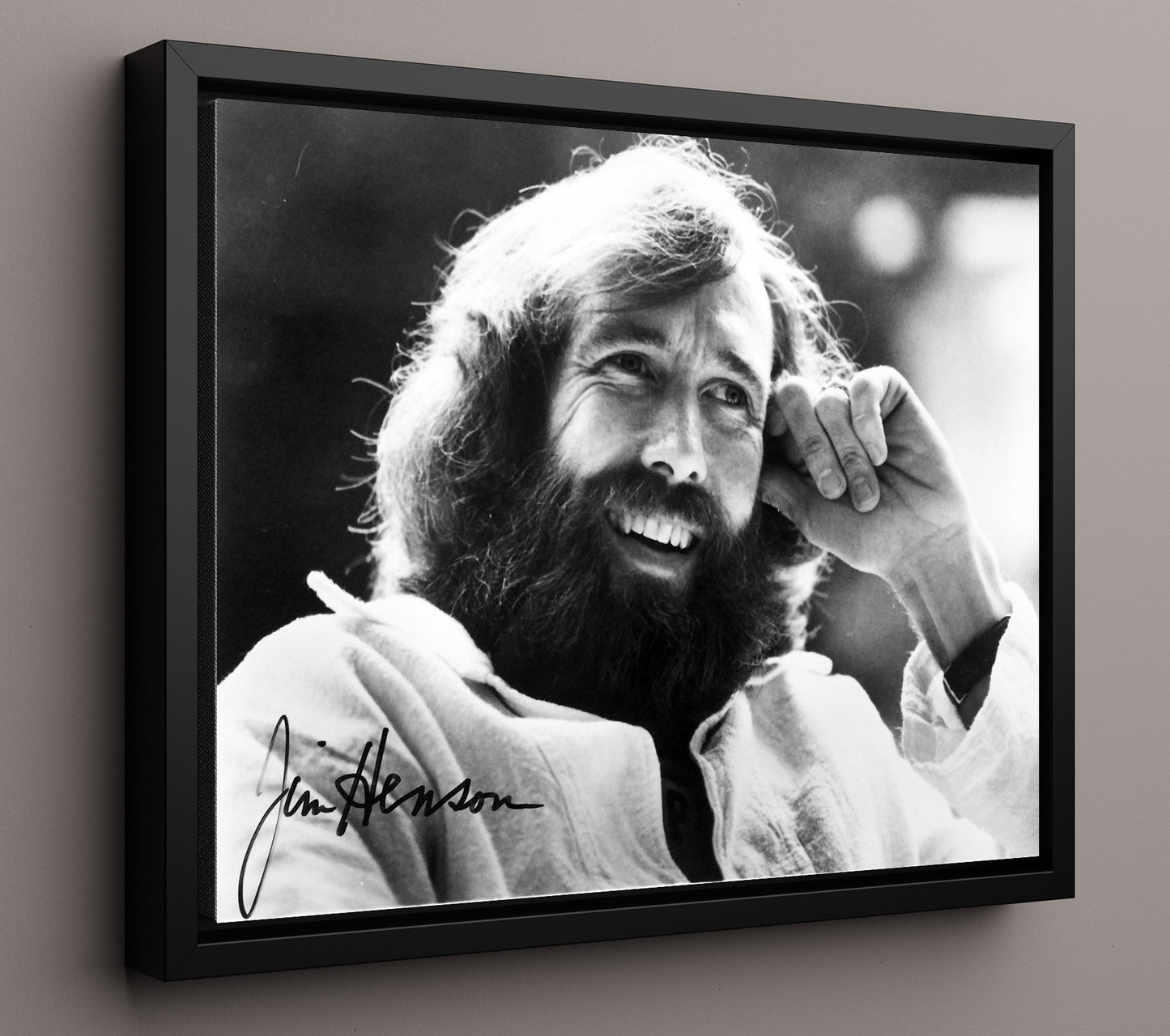 The Muppet Show - Jim Henson (Himself) Bearded Studio Smile - Vintage Television Wall Art - 16x20 Framed Canvas wall art print - television decor
