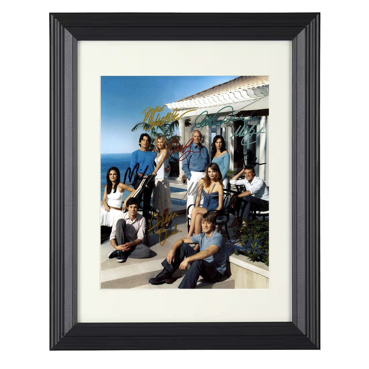 The O.C. – Ben McKenzie (Ryan Atwood) Beach House Cast Image – 8x10 black beveled framed television wall art
