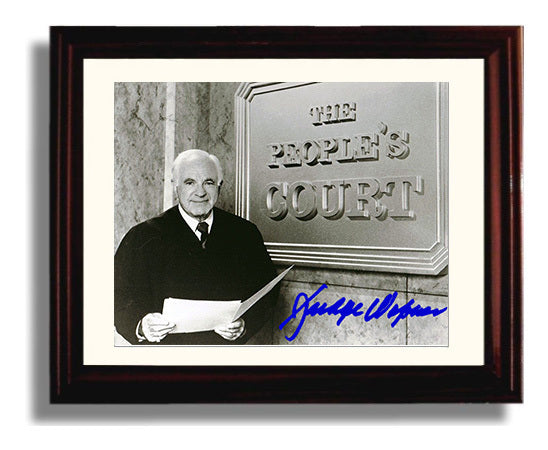 The Peoples Court - Joseph Wapner (Judge Wapner) Courtroom Sign - Vintage Television Wall Art - 8x10 Beveled Frame wall art print - television decor
