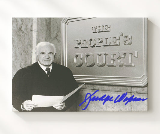 The People's Court - Joseph Wapner (Judge Wapner) Courtroom Sign - Canvas television wall art