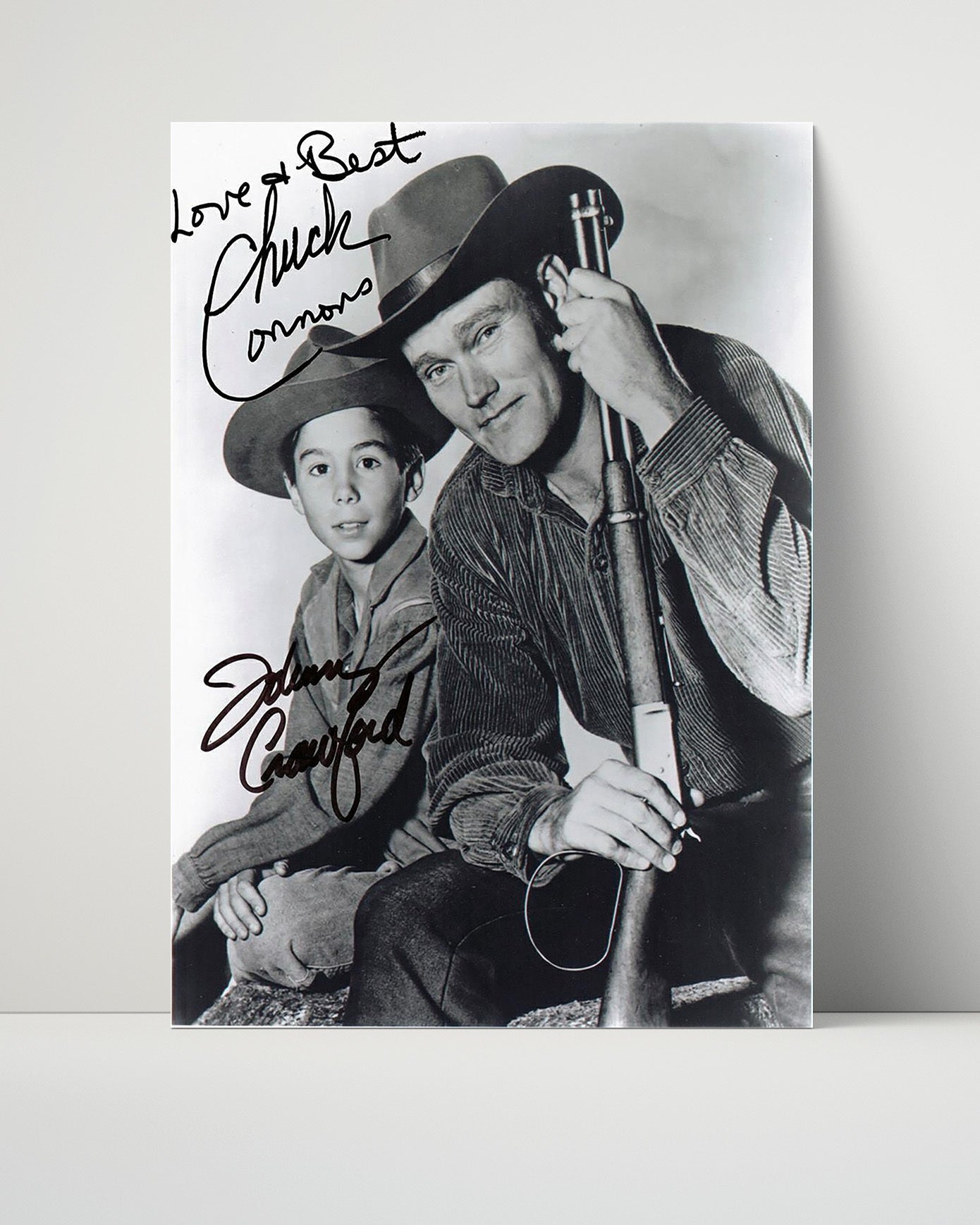 The Rifleman - Chuck Connors Johnny Crawford Frontier Father Son Duo - Vintage Television Wall Art - 16x20 Unframed Print wall art print - television decor