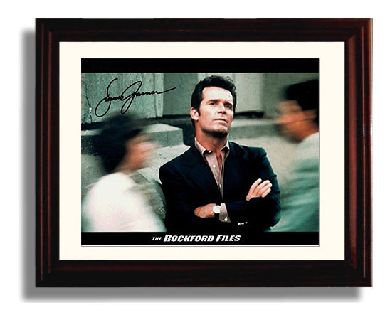 The Rockford Files - James Garner (Jim Rockford) Street Watch Scene - Vintage Television Wall Art - 8x10 Beveled Frame wall art print - television decor