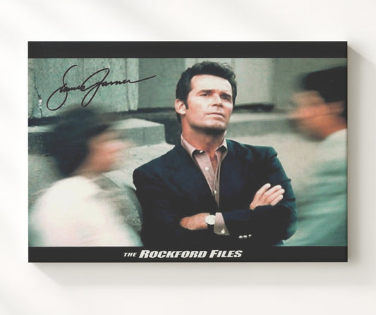 The Rockford Files - James Garner (Jim Rockford) Street Watch Scene - Canvas television wall art
