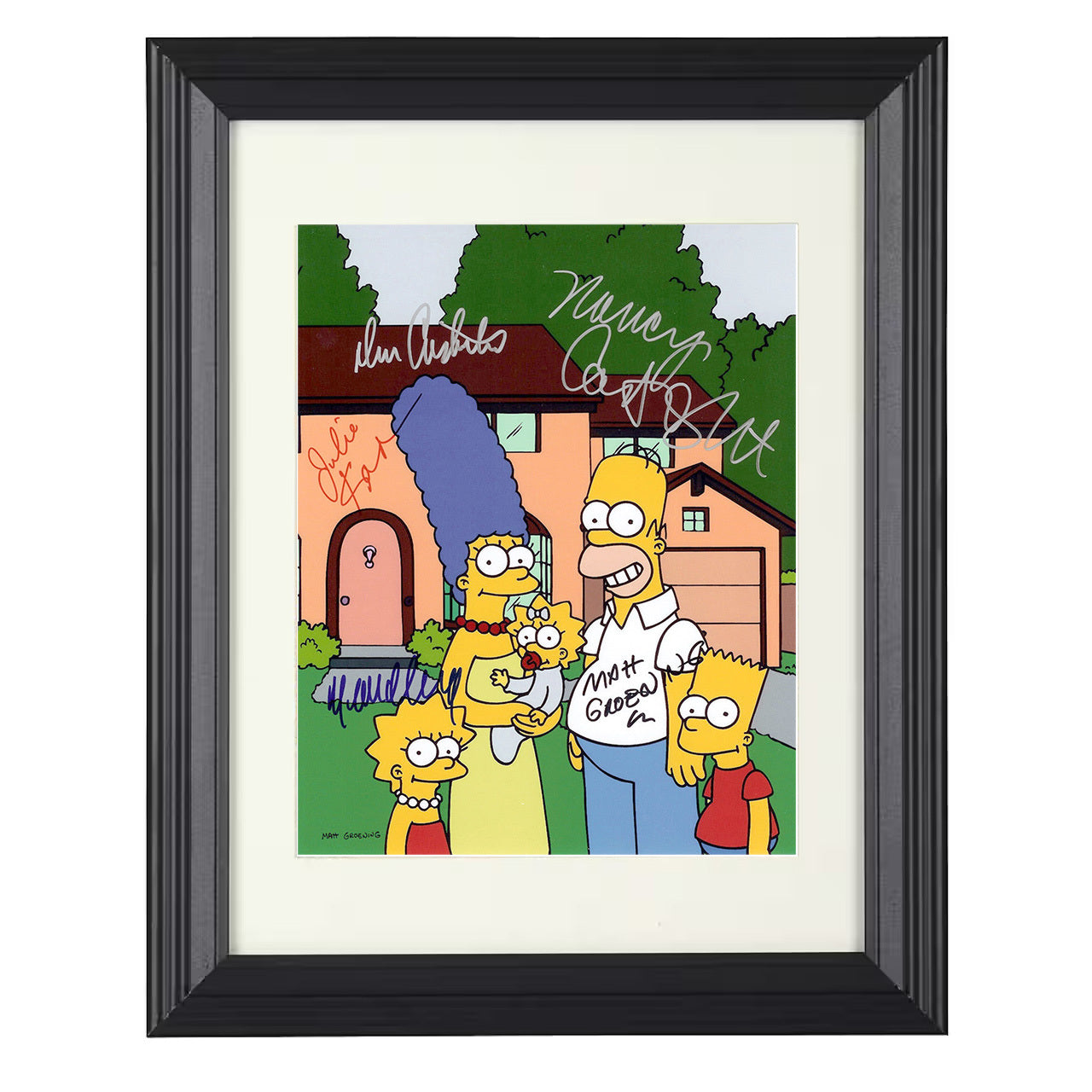 The Simpsons – Homer Simpson Simpson Family Standing – 8x10 black beveled framed television wall art