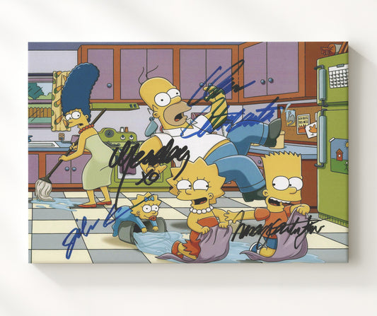 The Simpsons - Dan Castellaneta (Homer Simpson) Family Kitchen Chaos - Canvas television wall art