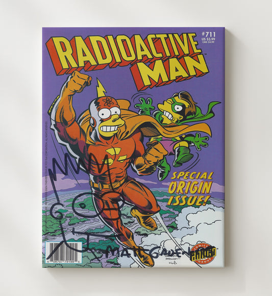The Simpsons - Matt Groening - Radioactive Man Comic Issue 711 Cover - Canvas television wall art
