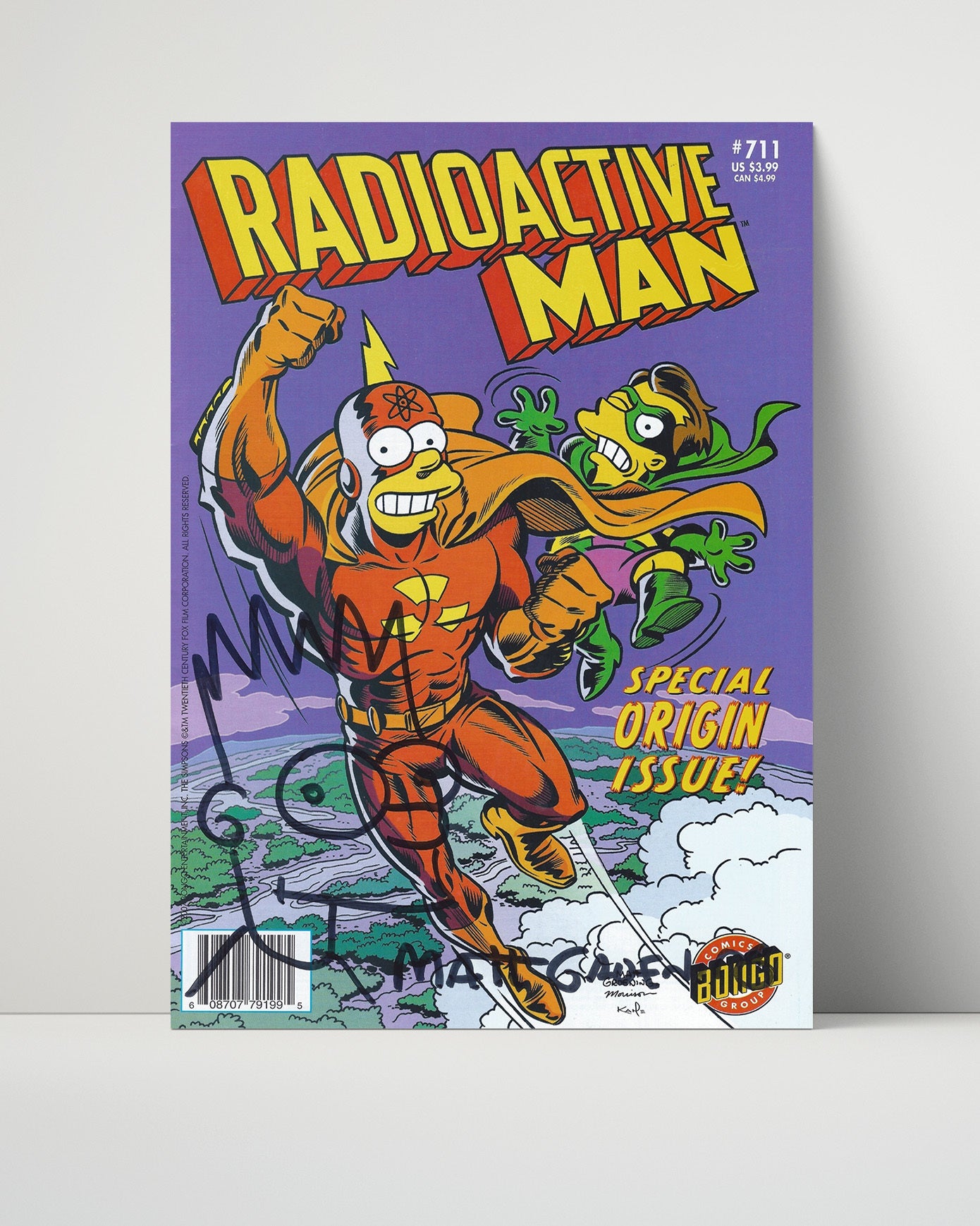 The Simpsons - Matt Groening - Radioactive Man Comic Issue 711 Cover - Vintage Television Wall Art - 16x20 Unframed Print wall art print - television decor