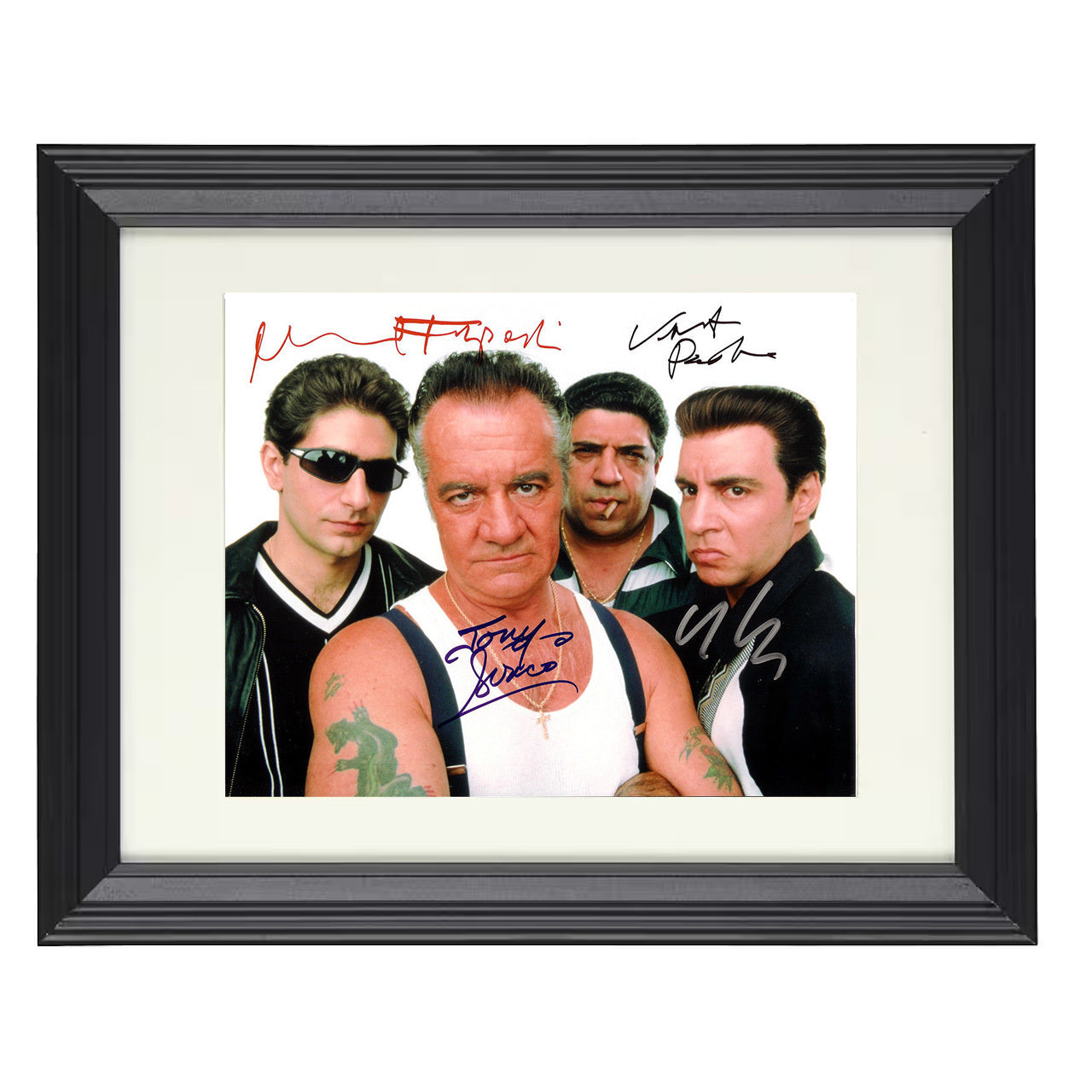 The Sopranos – Tony Soprano Cast Promo Image – 8x10 black beveled framed television wall art