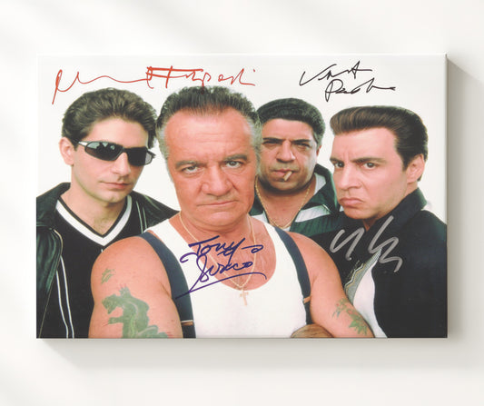 The Sopranos - James Gandolfini (Tony Soprano) Ensemble Cast Studio - Canvas television wall art