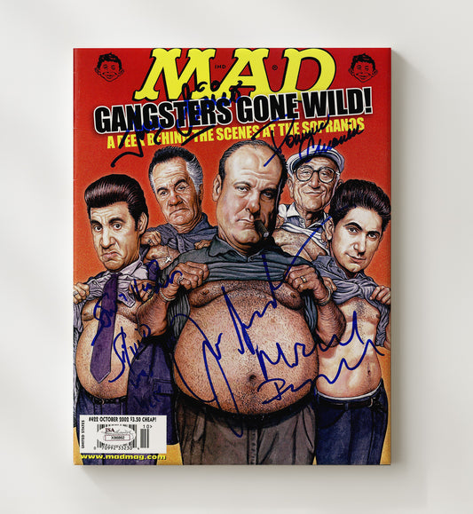 The Sopranos - James Gandolfini (Tony Soprano) MAD Magazine Gangsters Gone Wild Cover - Canvas television wall art